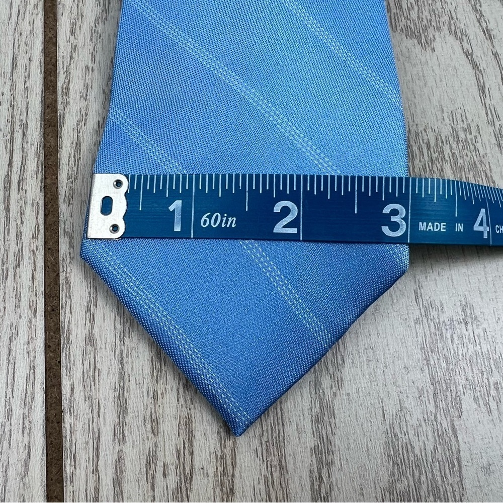 633 - Michael Kors Stripe Tie Light Blue 455 2MKC23-1078 Silk Blend $69.50 - Picture 2 of 5